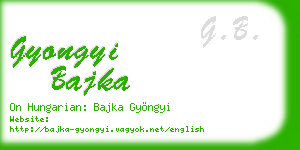 gyongyi bajka business card